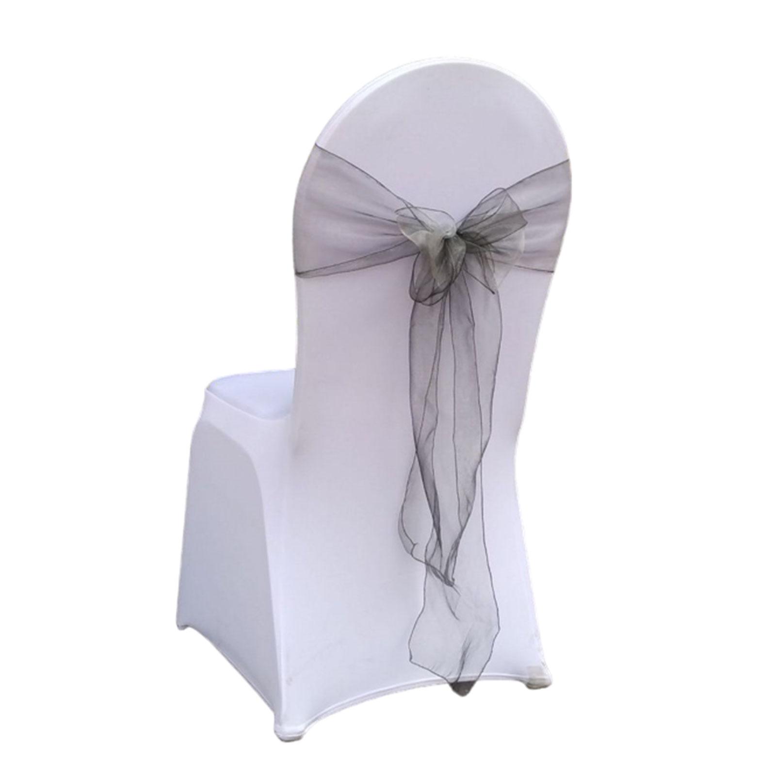 

Bows for Chair Covers Adjustable Chair Ribbons Chair Bows for Wedding Special Day Enhances Event Space 16