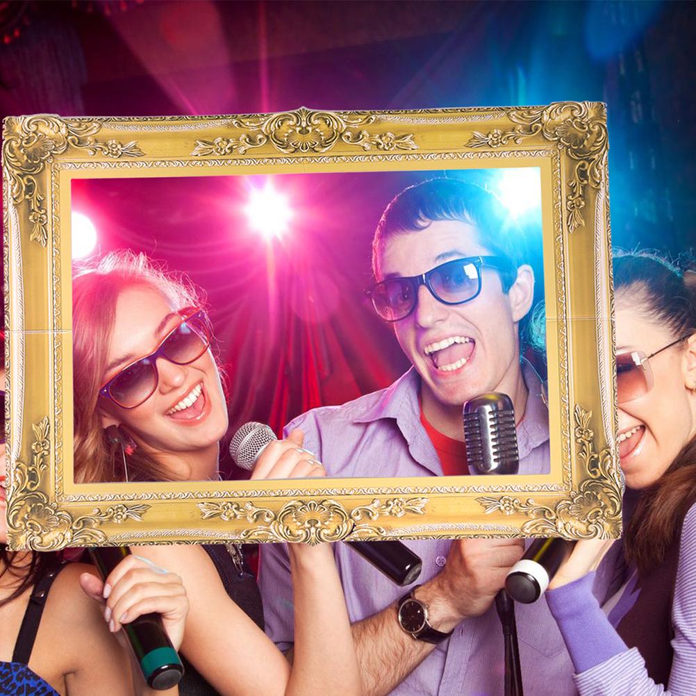 Photo Frame Props Gold Trim Decor Picture Cutout Party Supplies Booth Collage Paper Bride