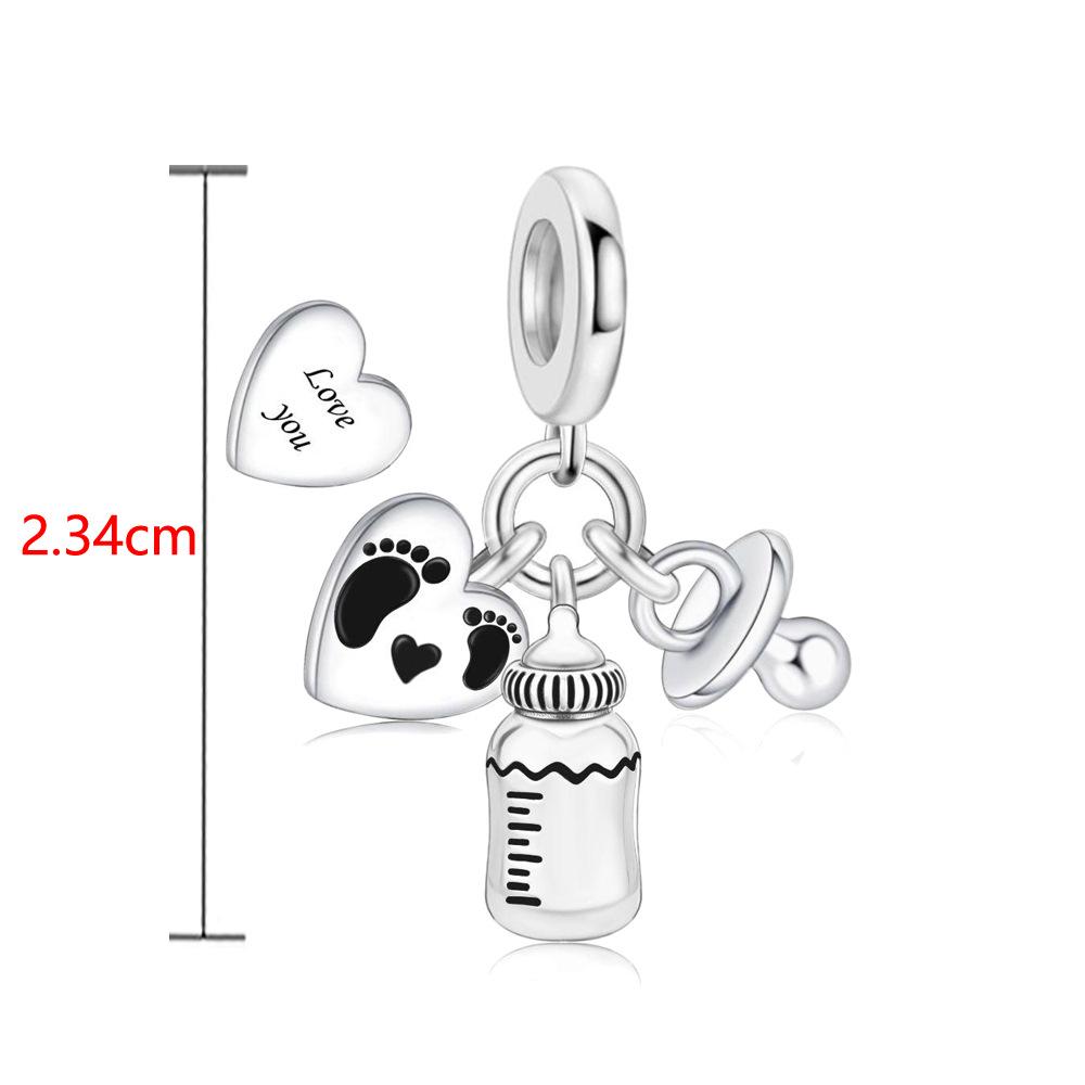 Eco-Friendly Copper S925 Toothbrush Set with Bonfire Axe Pendant DIY Beads