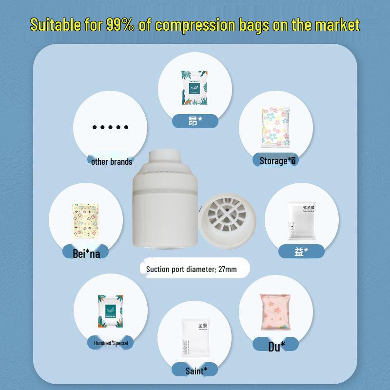 Universal Vacuum Suction Pump for Compression Storage Bags