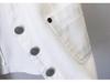 Women's Simple Casual White Denim Sleeveless Vest Jacket for Spring/Summer
