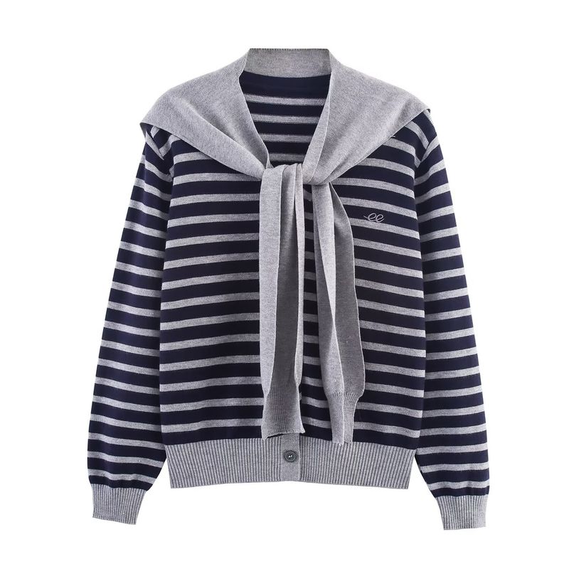Kaslead New Women clothes Western Style Fashion Simple and Versatile Configuration Scarf Embroidery Knit