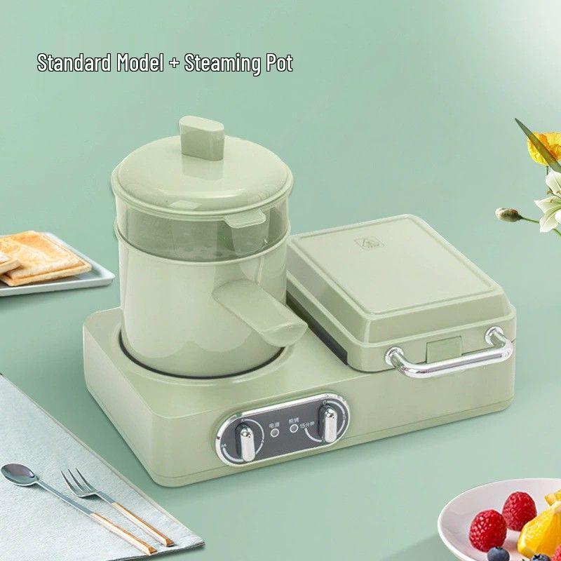 Versatile Breakfast Station: Steamer, Boiler, Fryer, Griller, Sandwich Maker & Noodle Cooker