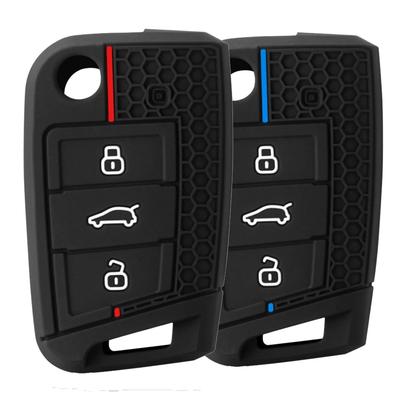 Key Case Cover For Vw Golf 7 Gti Polo T-Cross T-Roc Touran Tiguan Skoda Octavia Rapid Kodiaq Fabia Seat Ibiza Leon Ateca Arona