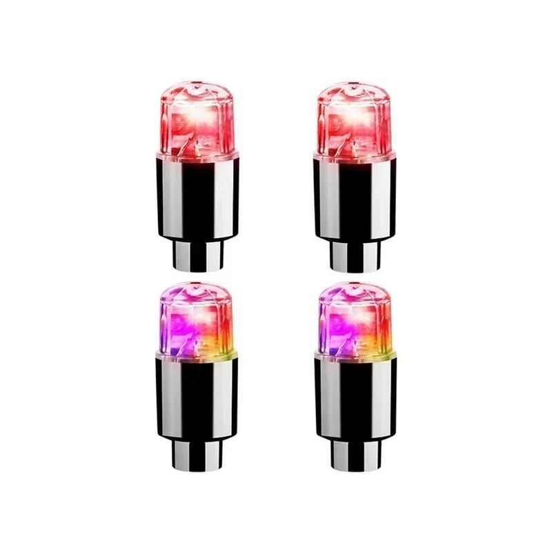 2/10pc Tire Valves Cap LED Lights Universal Car Motorcycle Bicycle Tyre Hub Motion Sensor Glowing Bulbs Cycling Lamp Accessories
