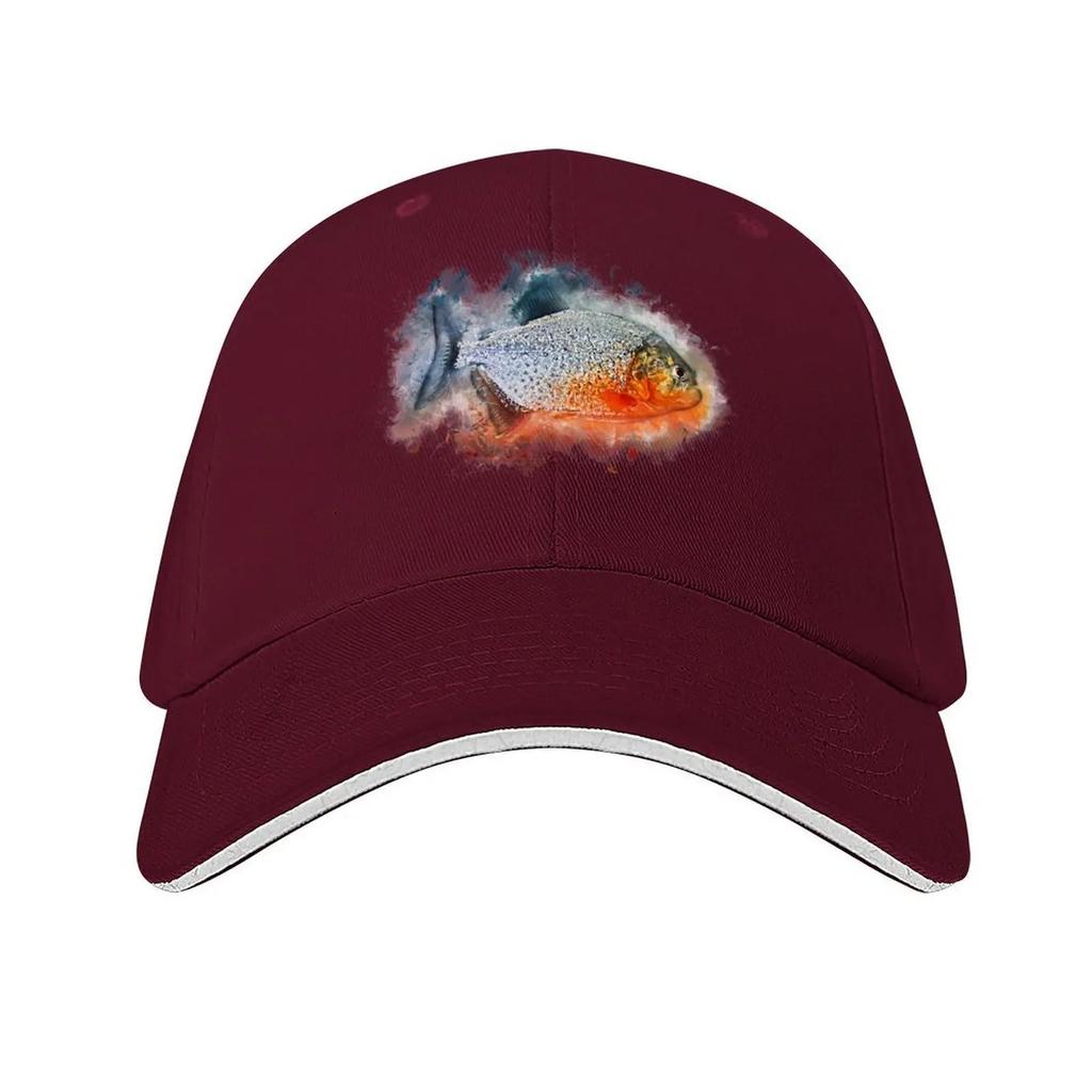Red piranha Serrasalmus nattereri Baseball Cap designer cap Rave Icon Fashion Beach Baseball Unisex Womens