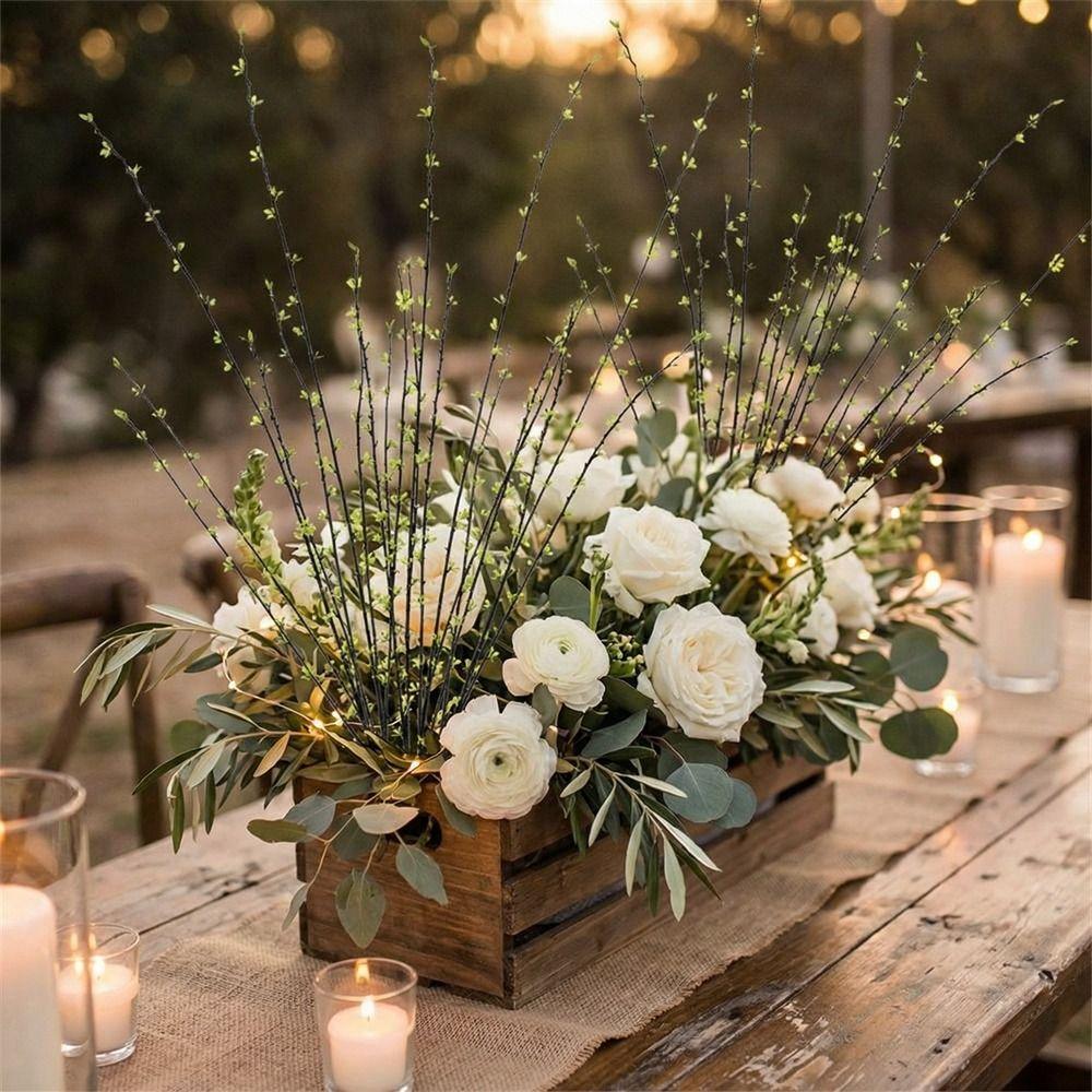 Floating Branch Willow Sprout Plants Real Touch Green Plum Bouquet Simulation Green Plant Homestay