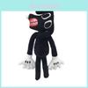 Soft And Cuddly Siren Head Series Black Dog Plush Toy Crooked Neck Horror Stuffed Doll 30cm/11.8inch Height