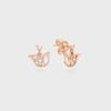 Twinkle Half Tulley Silver Pink Earrings TESSVP13978S