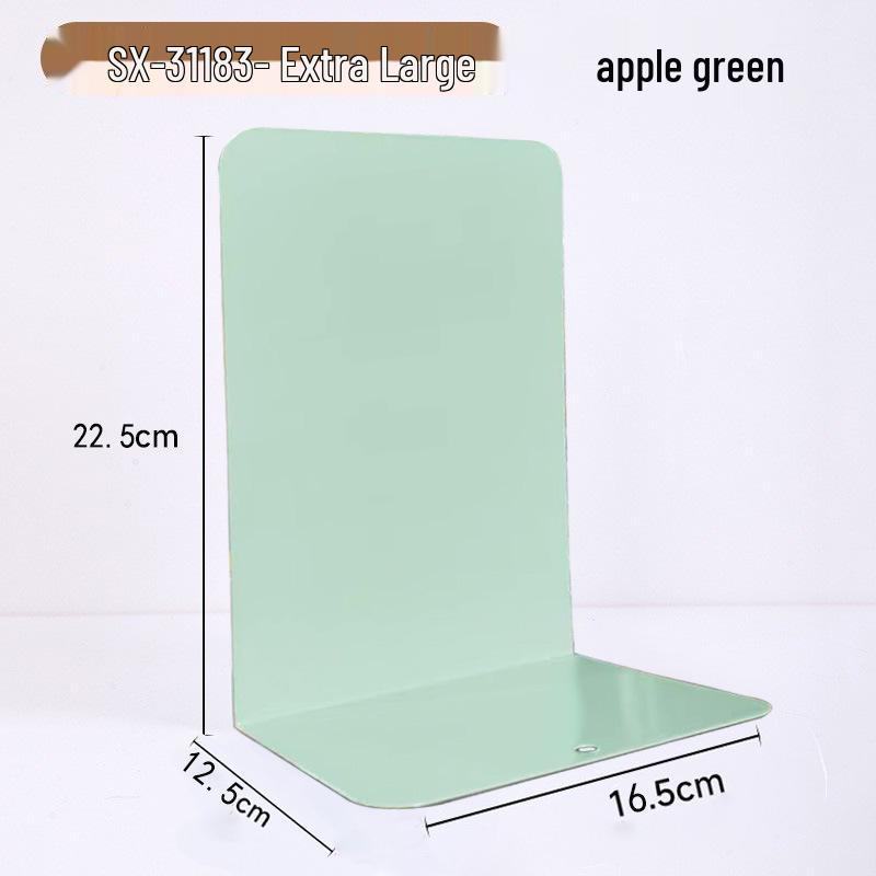 Large L-Shaped Thickened Metal Bookend for Organizing Books and Files