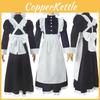 Langes britisches Dienstmädchen-Outfit für Männer und Frauen, Spitze, Cosplay-Kleid, Kostüm, Halloween