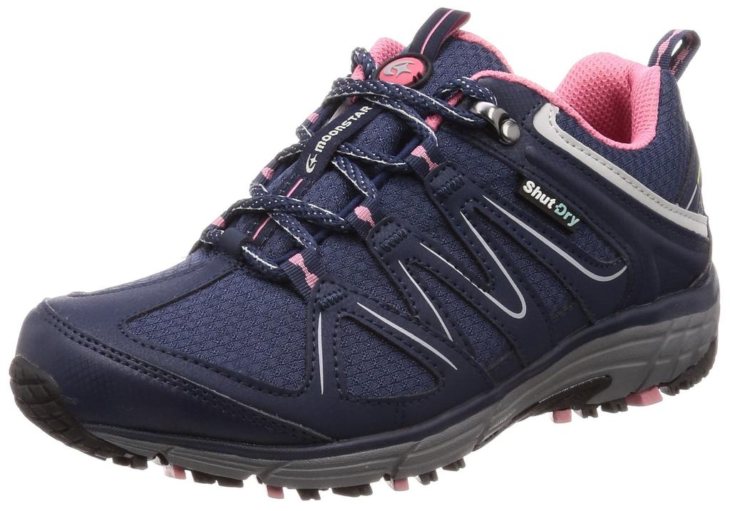 Moonstar SPLT SDL01 Walking Shoes for All Weather Shock Sizes Size Women's Sneakers, Waterproof, Conditions, Absorption, 22-25cm, Navy, 24.0cm