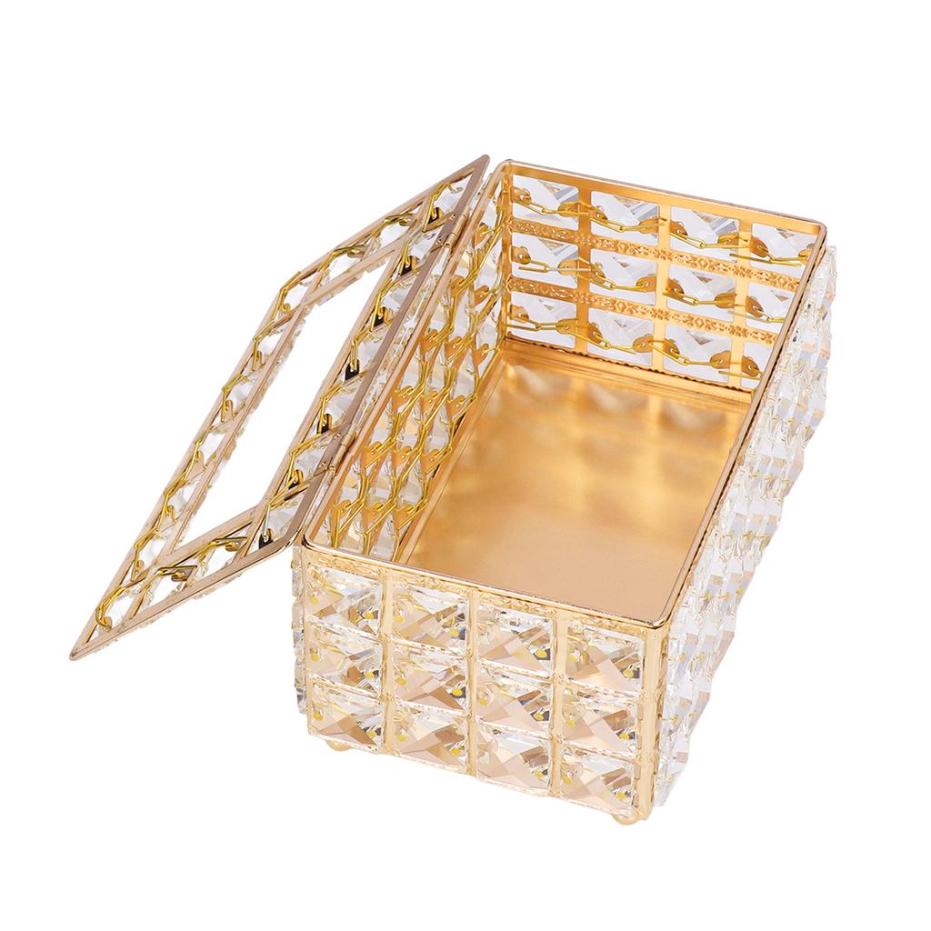 Tissue Box Holder Multifunctional Fashionable Design Exquisite Sturdy Durable Tissue HolderGold