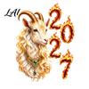 Professional Holiday Window Sticker 2027 Year of Goat Cling Golden‑White Zodiac Static Glass Cling Sticker Lunar New Spring Festival Decor