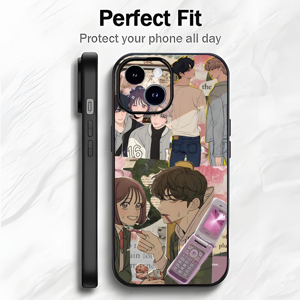 Romantischer Manhwa O-Operation Wahre Liebe Handyhülle Handyhülle Weiche Verpackung Leicht Für iPhone17 16 15 14 13ProMax