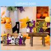 Decorative Halloween Wooden Letters Trick Or Treat Pumpkin Display For Festive Occasions