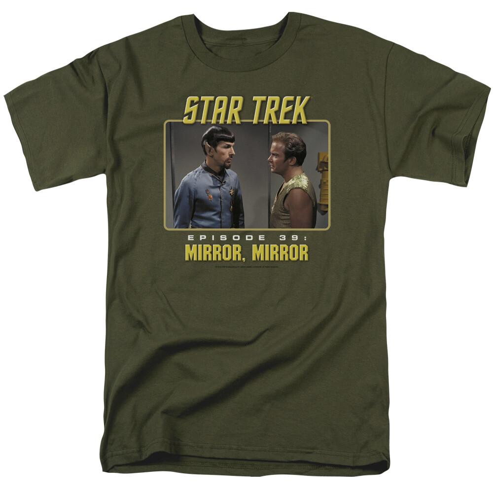 Star Trek Mirror Mirror T Shirt Licensed Sci-Fi TV Classic Tee Military Green M