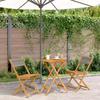 VidaXL 3-piece Bistro Set Grey Polypropylene and Solid Wood, Garden Bistro Set, Balcony Set, 3281746