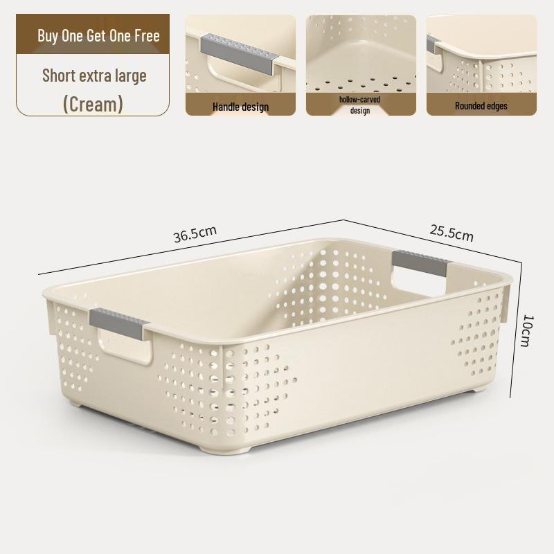 Multi-Purpose Plastic Storage Basket for Snacks, Toys, and Kitchen Items
