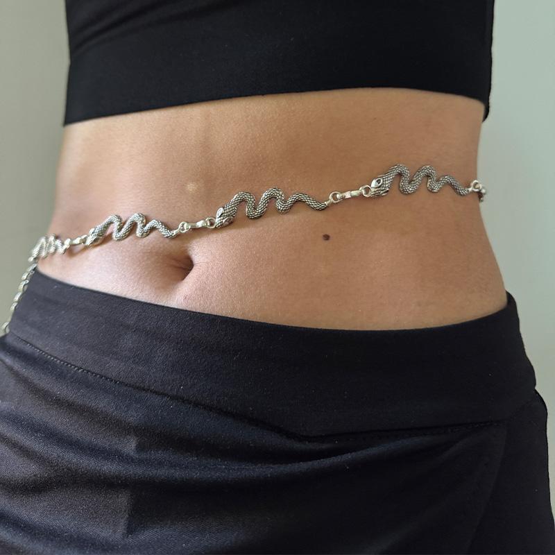 Desiner Luxury Brands Snakes waist chain Belt Female Punk accessories Gothic women's Waistband Fashion dress skirt Jeans Belt