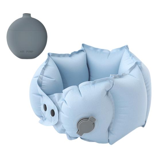 Inflatable U-Shape Neck Pillow Portable Press To Inflate Ergonomic Head Neck Support Ultralight Car Airplane Train Outdoor Travel Cervical Cushion