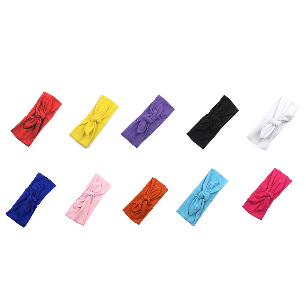 Headband Solid Bow Knot Softness Knotted Ears Ornaments Elastic Styling Hair Accessories Headwear for Makeup Yoga Gym Running