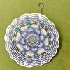 10 Inch Hanging Spinning Wind Chime with Dreamy Mandala Pattern 360 Degree Hook Art Decor for Garden Lawn Courtyard Summer Spring Elegant Gift
