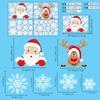 PVC Christmas Window Stickers Snowman Snowflake Santa Claus Window Electrostatic Sticker Merry Christmas Decals Home Decoration