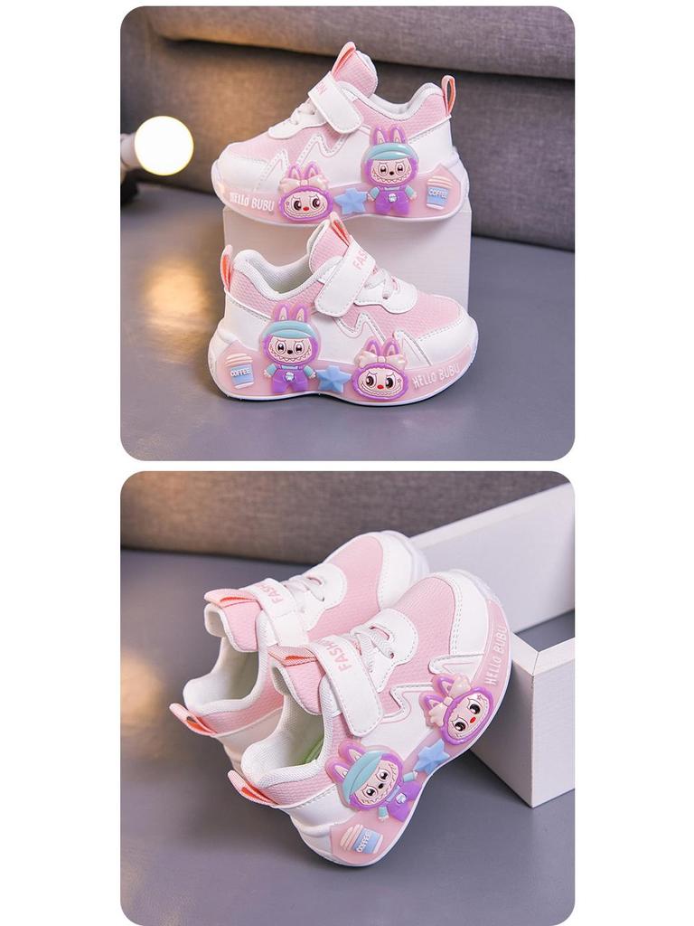 2025 Cartoon Toddler Sports Shoes: Korean-Style Leather Running & Casual Shoes for Boys, Spring/Autumn