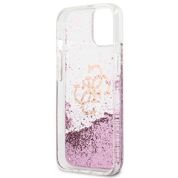 Guess Guhcp13Slg4Gpi iPhone 13 Mini 5,4Růžový/Pink Pevný obal 4G Velký tekutý třpyt