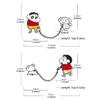 Imitation Enamel Metal Magnetic Crayon Shin-chan Fridge Magnet, Cute Cartoon Shin-chan with Dog Anime Peripheral Decorative Magnetic Stickers
