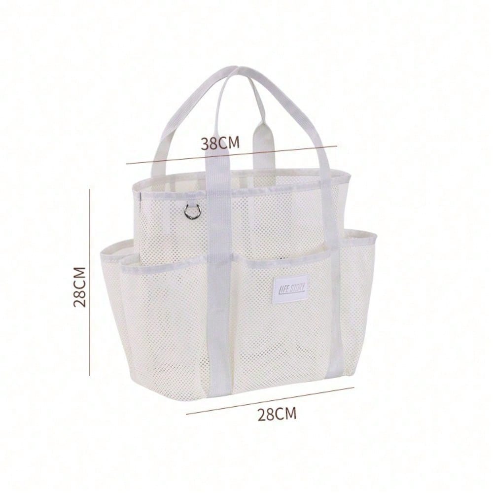 Mesh Beach Bag Travel Storage Bag Portable Swimming Vacation Storage Bag