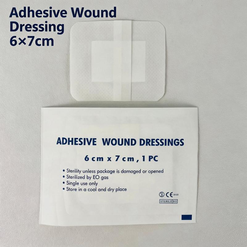 20 Pcs 6*7Cm Hypoallergenic Non-Woven Wound Dressing Band Aid Bandage Disposable Breathable Self-Adhesive Adhesive Tape