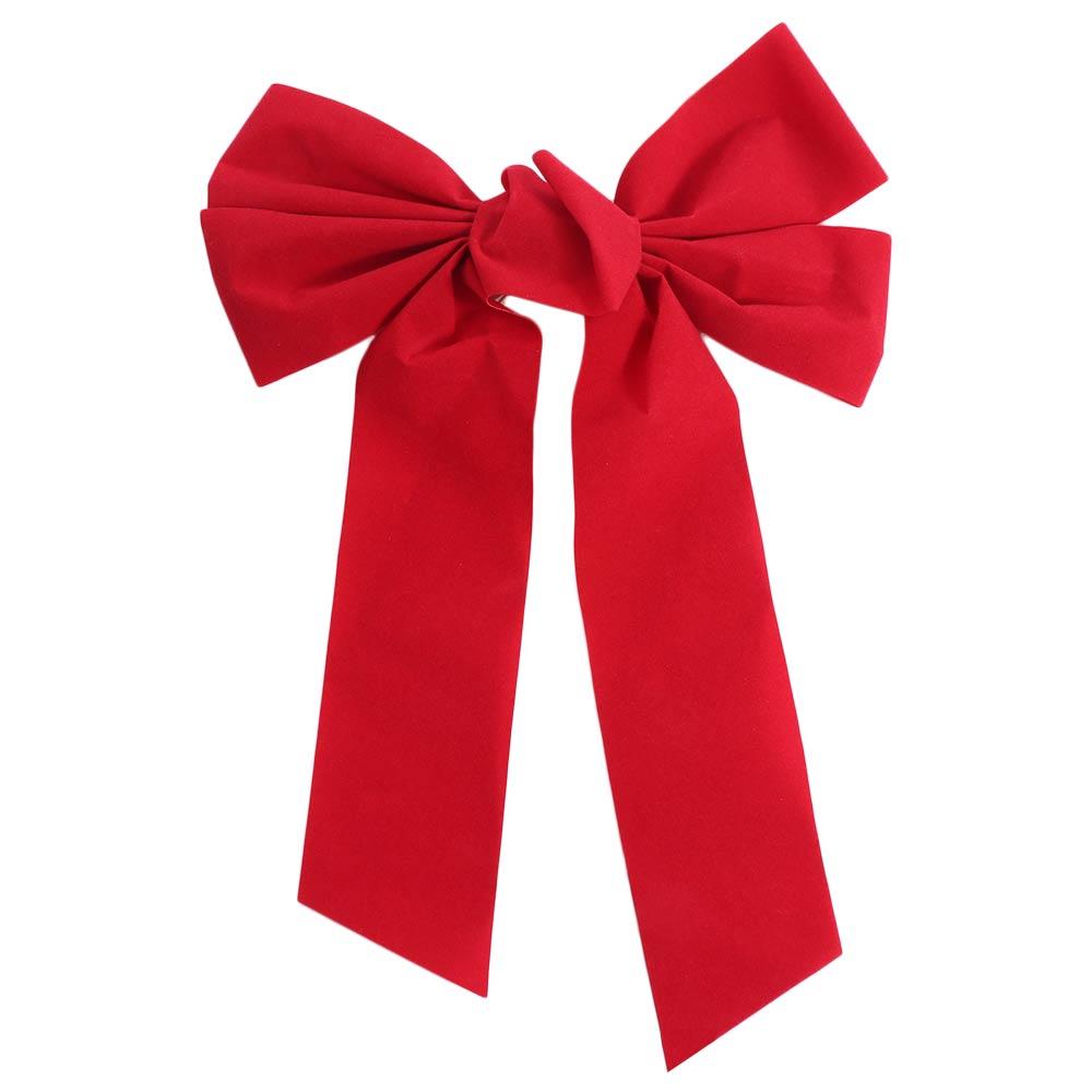Party Supplies Large Size Red Velvet Bow with Tie DIY Wreath Bow Reusable Christmas Tree Bow Festive