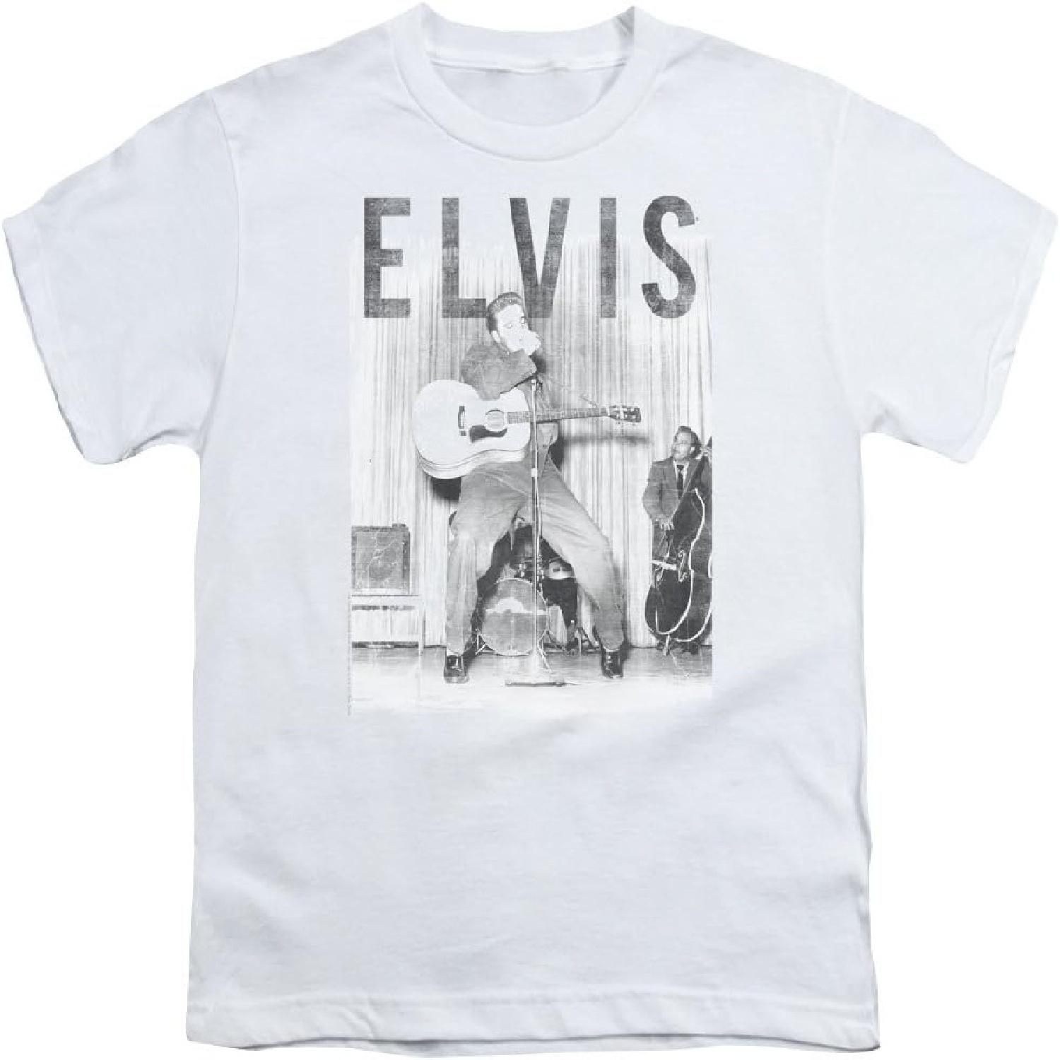 Elvis Presley - Youth with The Band T-Shirt, Large, White S белый