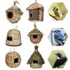 Natural Grass Birds House 6 Style Birds Nest Pet Bedroom Parrot Breeding Hut  Shelter