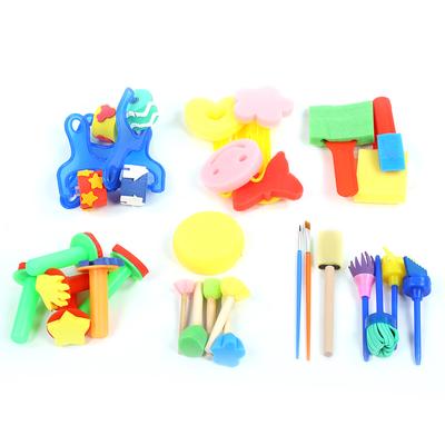 30pcs Sponge Stamp Children Painting DIY Foam Brushes Art Craft Drawing Tools for Kids Early