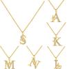 Orstarry 925 Silver Golden A-Z Lucky Letters Necklace Pendant Necklace for Women Birthday Gifts Fashion Fine Jewelry