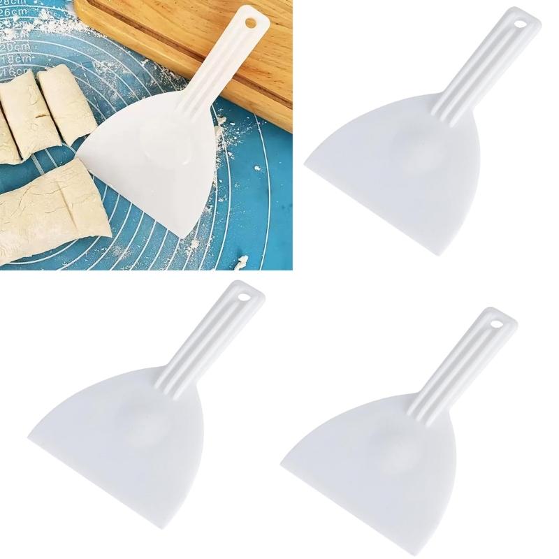 2 Stück Pizza-Schaber mit Komfortgriff Kuchenteiler Ergonomischer Griff Spatel Teigschneider Werkzeug Küchenhelfer