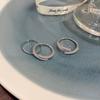 3-piece set of Personality Plain Circle Elegance Open Mouth Rings  Women Trend Party Aesthetic Jewelry Gift