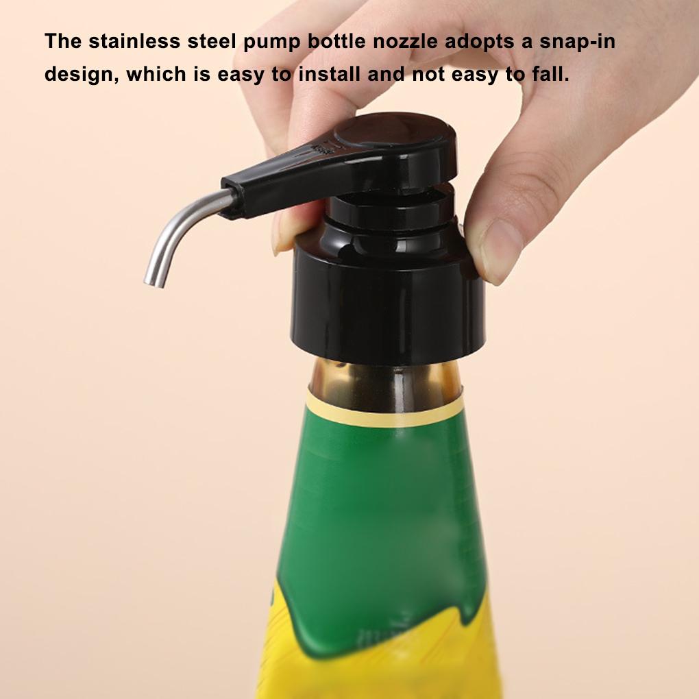 Kitchen Household Oil Sprayer Sauce Bottle Stopper Nozzle Squeeze Dispenser Pump