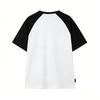 Li Ning Caution Pure Cotton Versatile Color Block Embroidered Printed Casual T-Shirt Short Sleeve Unisex Tops YHSU169-1A3