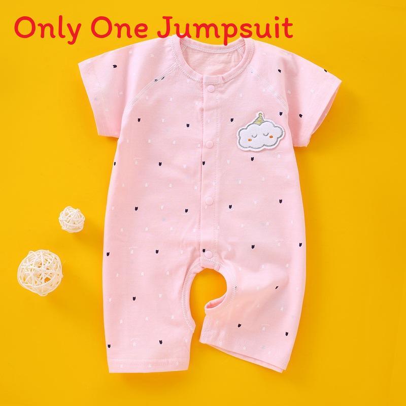 Baby Cotton Summer Romper With Short Sleeves For Newborns And Infants