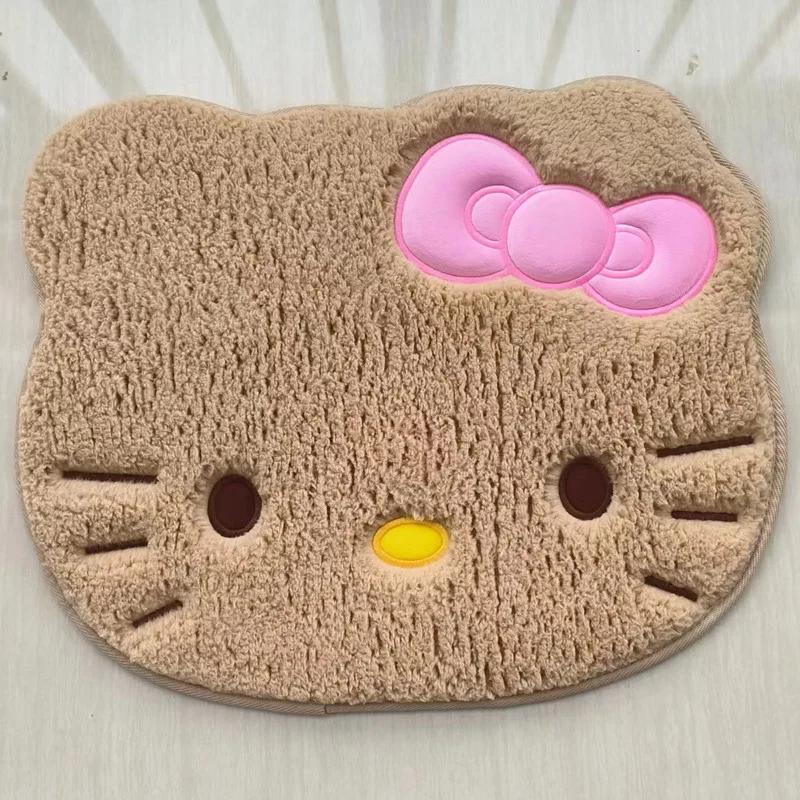 50-60Cm Extra Large Fluffy Cat Face Door Mat Super Absorbent Microfiber Carpet For Bathroom Bedroom Entrance Washable Machine