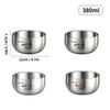 WORTHBUY 380/500ML 316 Stainless Steel Bowl Double-layer Children Rice Bowl Cute Tableware Kindergarten Anti Scalding Soup Bowl