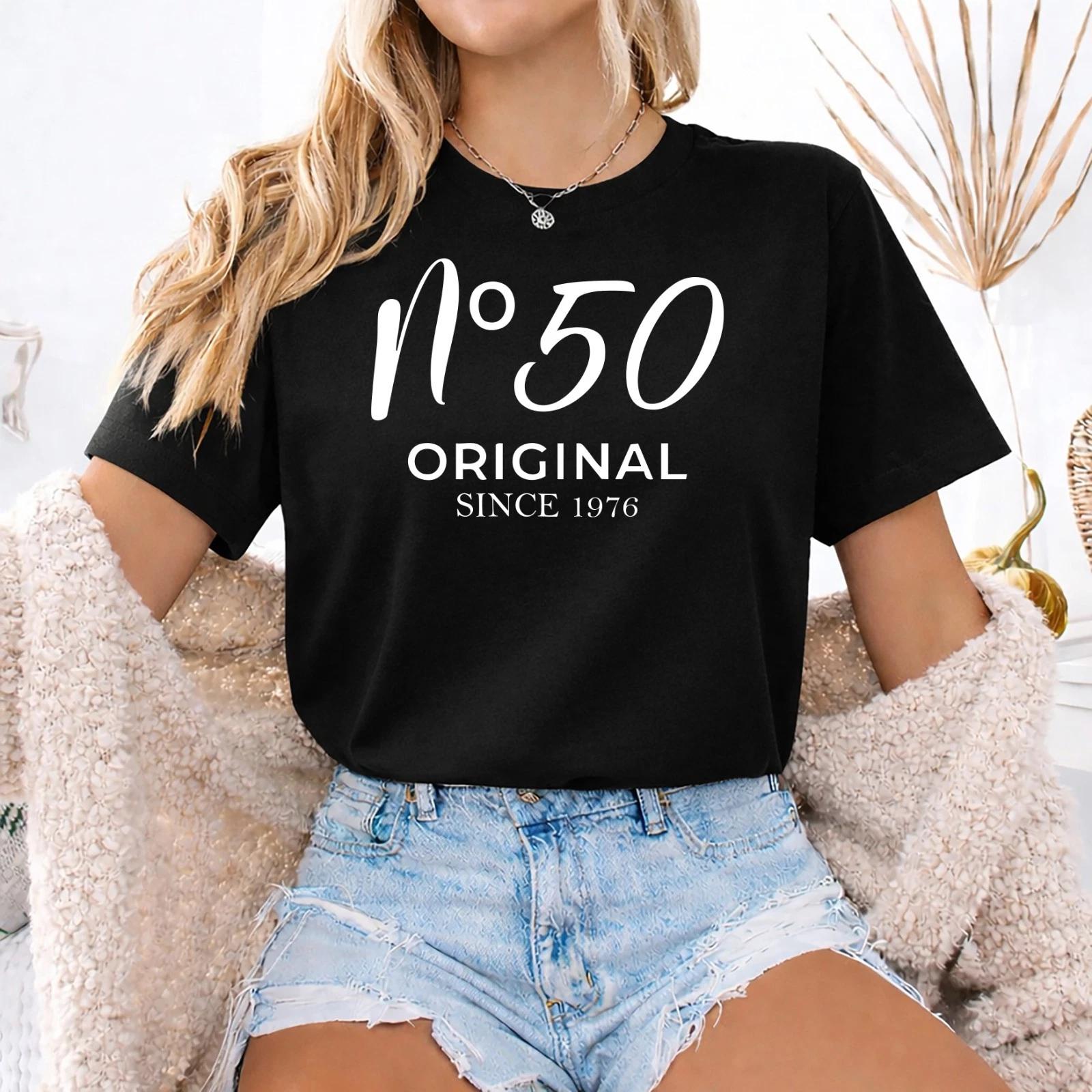 Personalised 50th Birthday Queen Party Women T-Shirts 1976, Degree 50 4XL