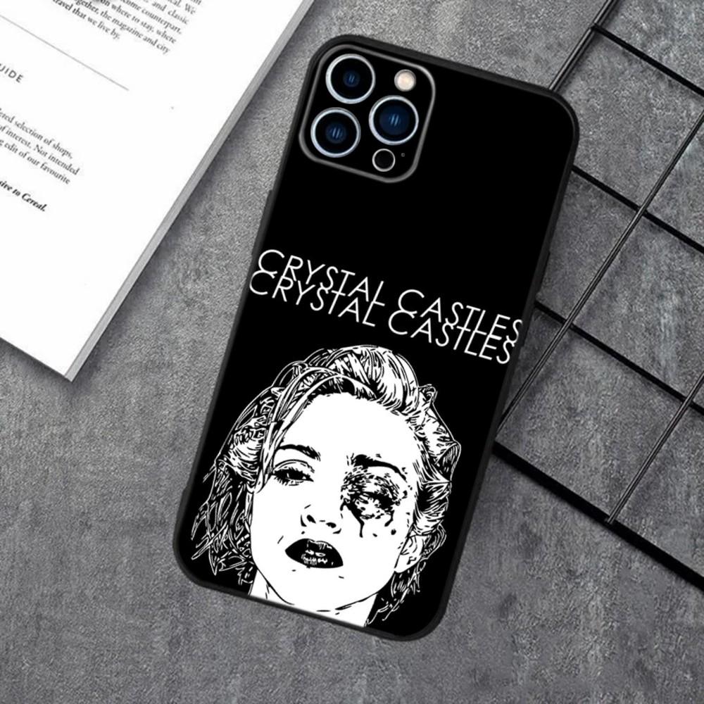 C-Crystal Castles Band  Phone Case For Apple iPhone 15,14,13,12,11,XS,XR,X,8,7,Pro,Max,Plus,mini Silicone Black Cover