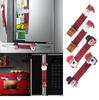 4pcs Christmas Decorations Microwave Protective Gloves Burlap Door Handle Oven Cover Home Decor