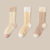 3Pairs Winter Coral Fleece Socks Sleeping Mid Tube Socks Women Kawaii Floor Plush Socks  Winter