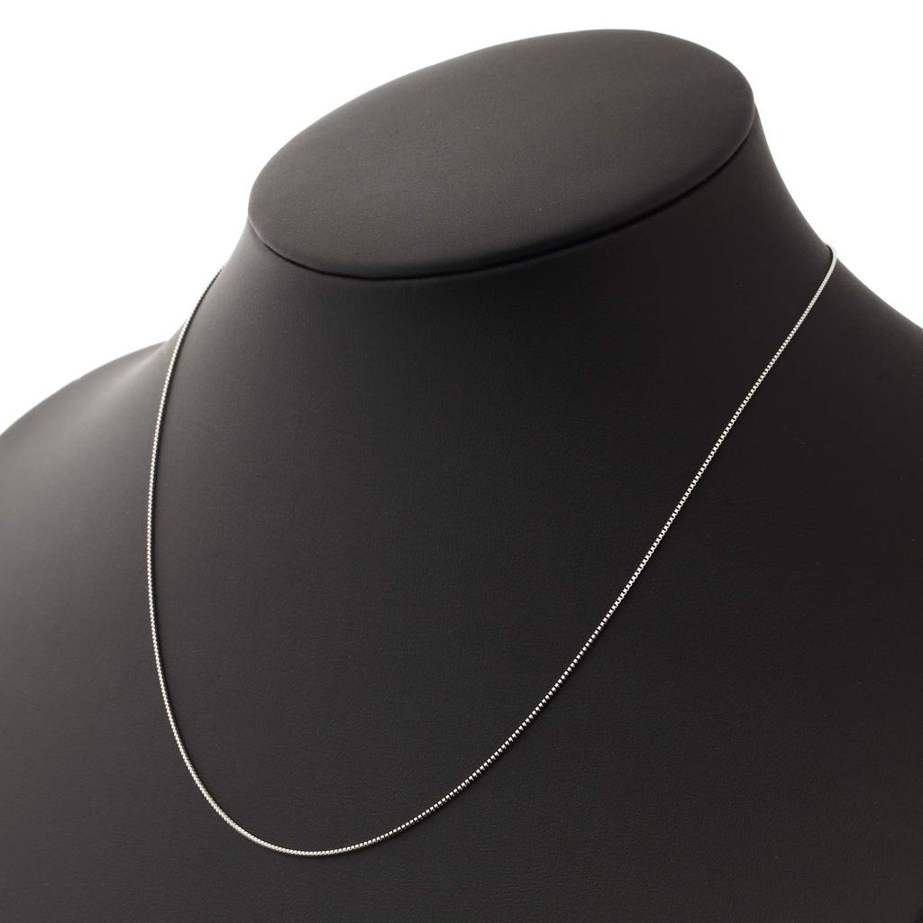 Pt850 Platinum Venetian kjede 45 cm med glidejustering [Fairy Cullet] (tykkelse 0,6 mm bredde)